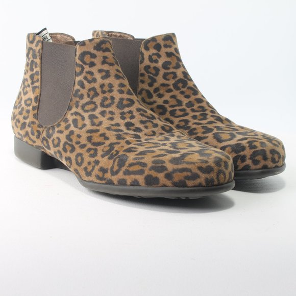 Taryn Rose Leopard Chelsea Booties SZ EU38 US6 - Picture 2 of 15